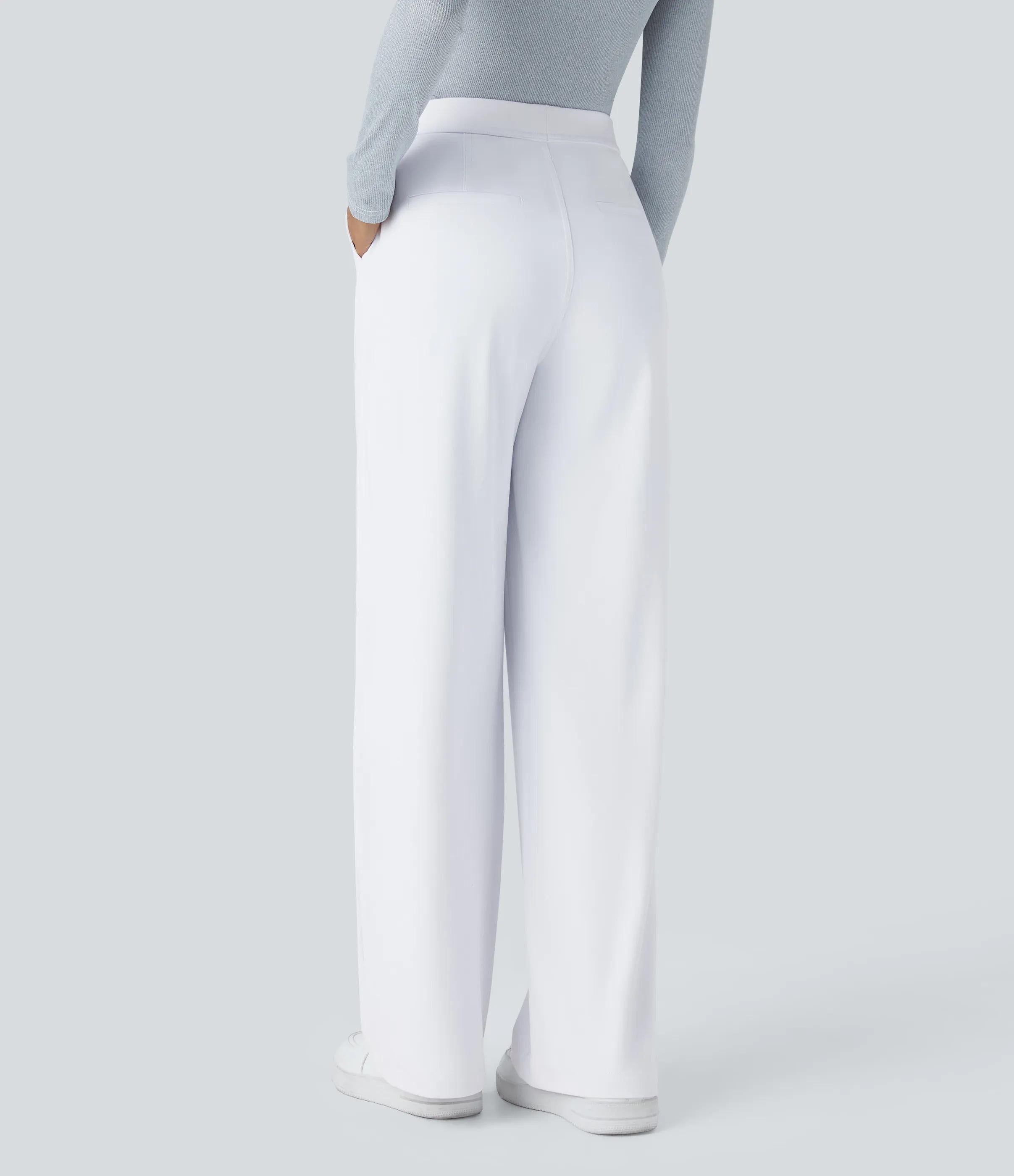 4 Pack High Waisted Pocket Straight Leg Work Pants