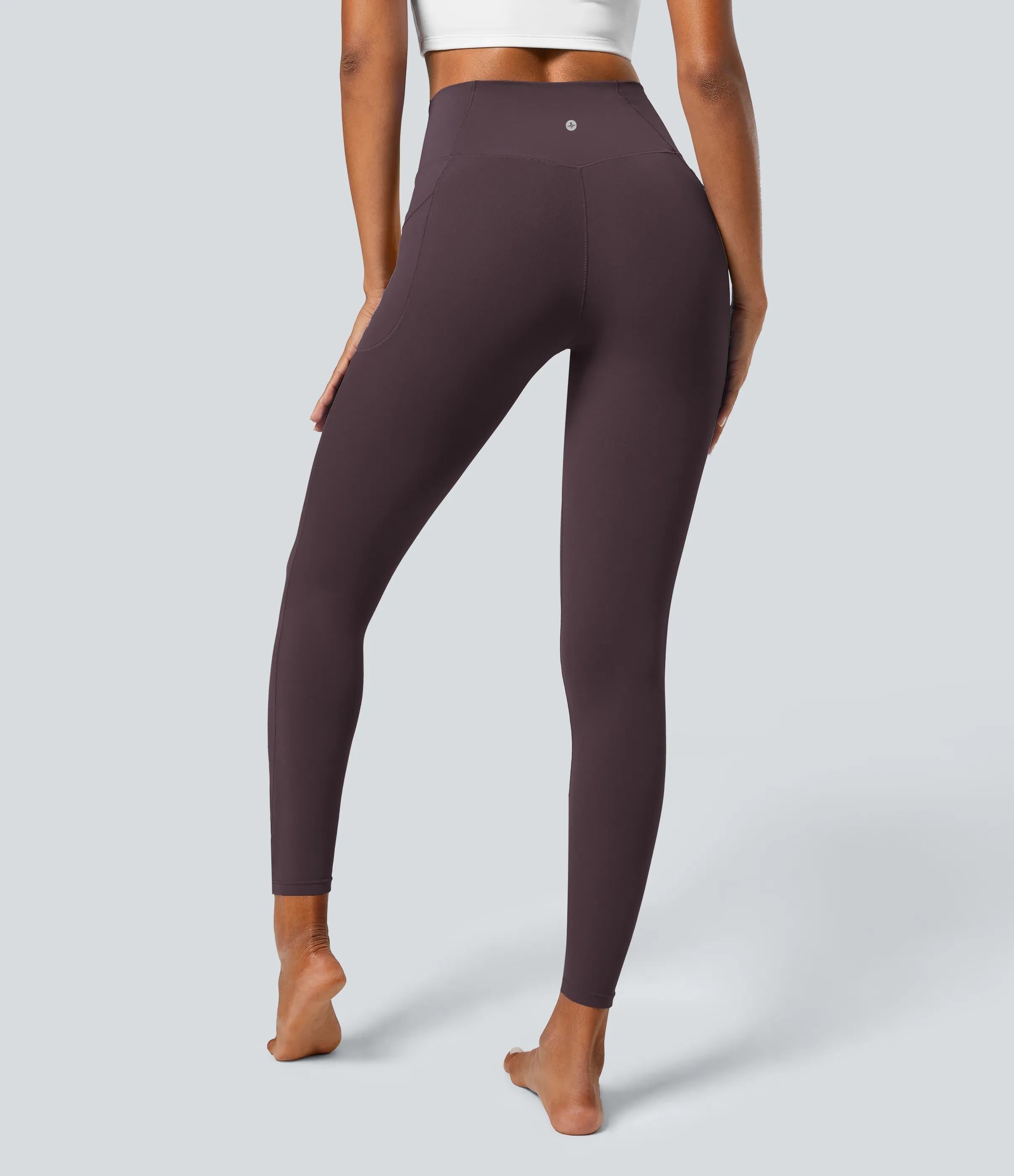 5 Pack SoftlyZeroTM Crossover Pocket Plain Leggings-UPF50+