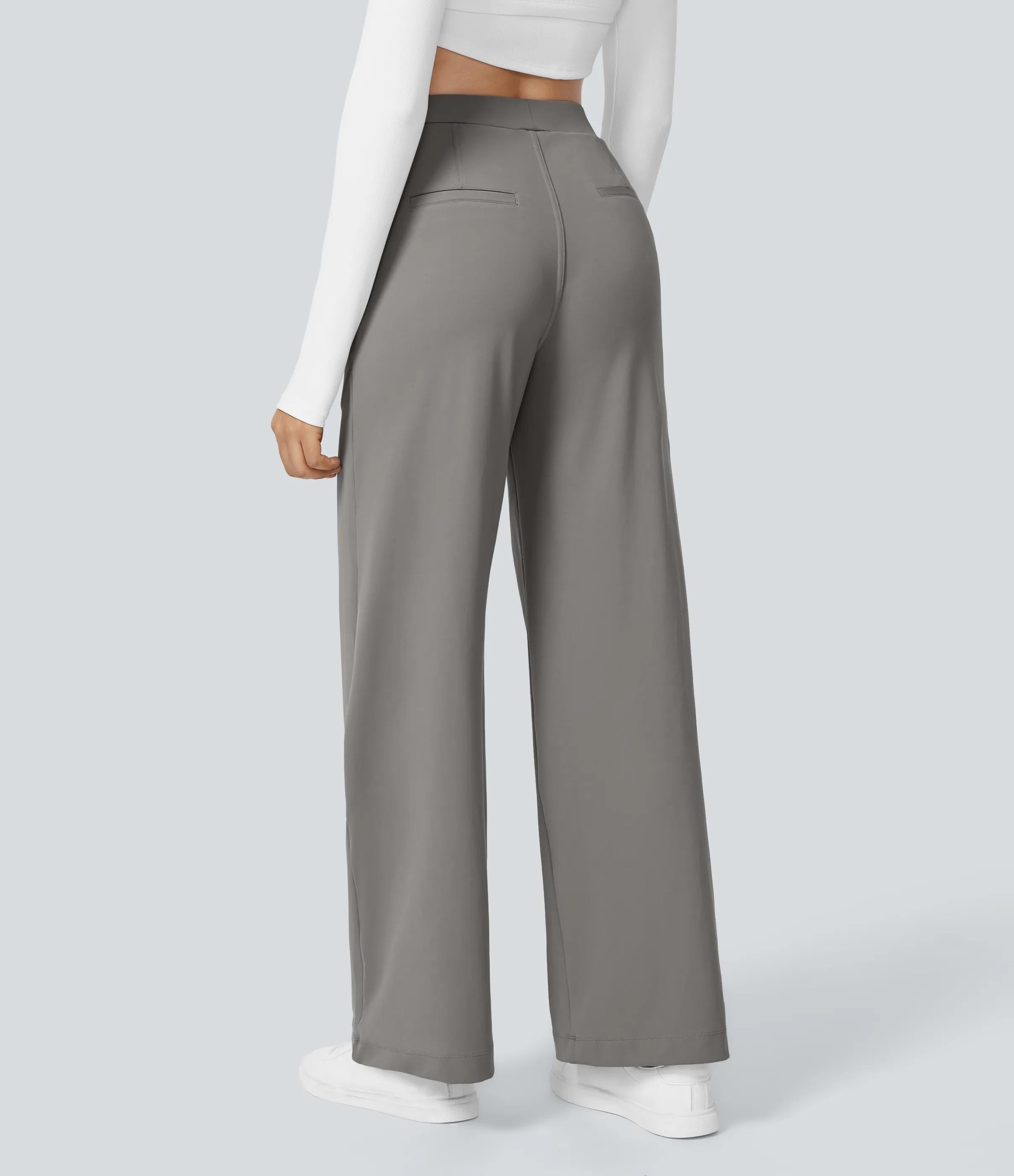 4 Pack High Waisted Pocket Straight Leg Work Pants