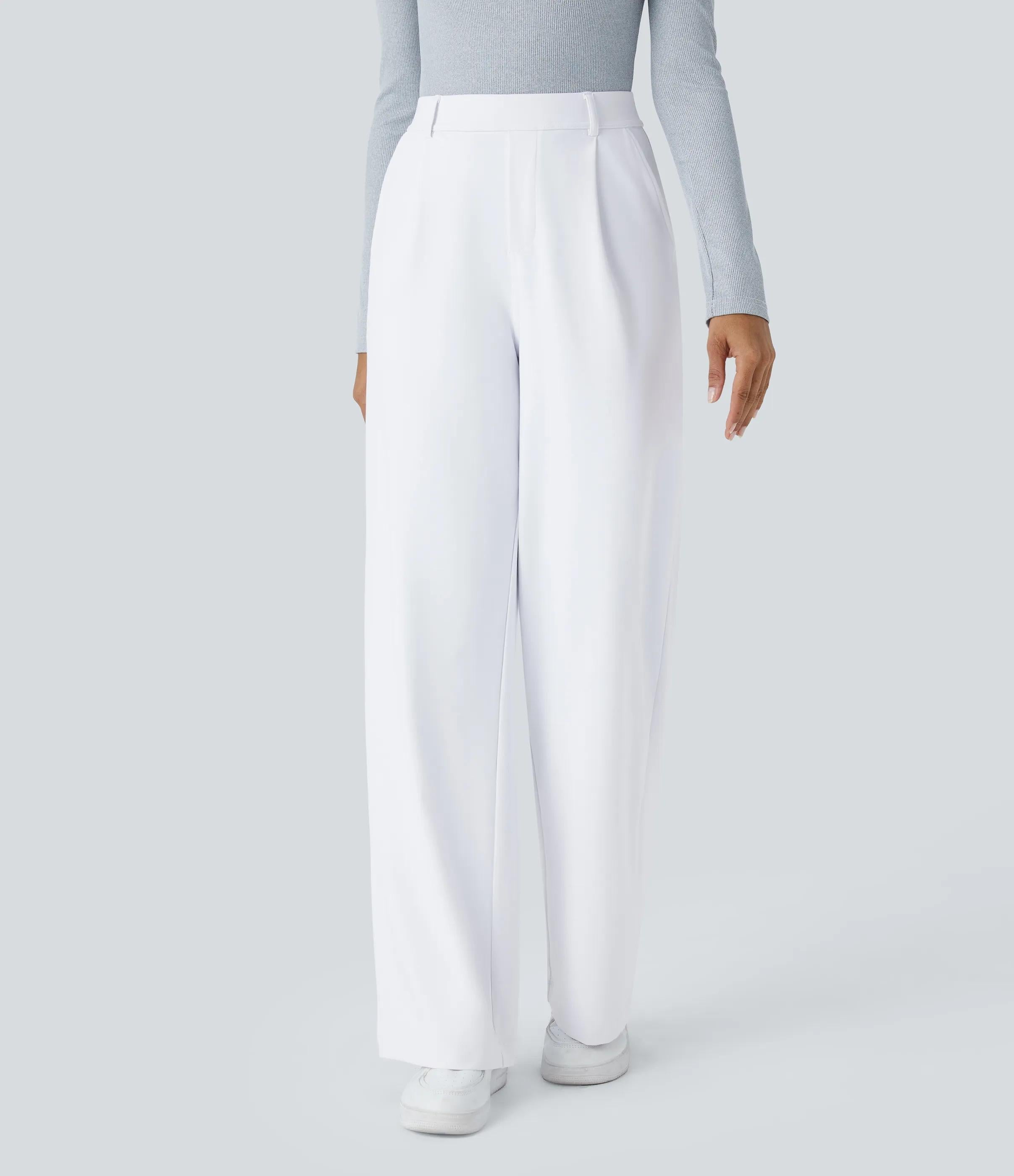 4 Pack High Waisted Pocket Straight Leg Work Pants