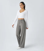 4 Pack High Waisted Pocket Straight Leg Work Pants