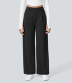 4 Pack High Waisted Pocket Straight Leg Work Pants