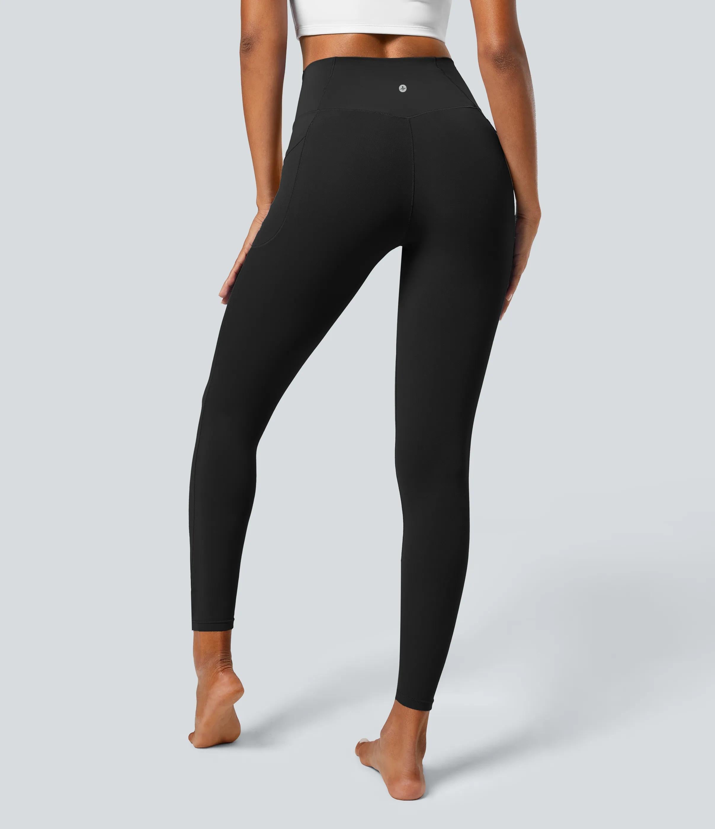 5 Pack SoftlyZeroTM Crossover Pocket Plain Leggings-UPF50+
