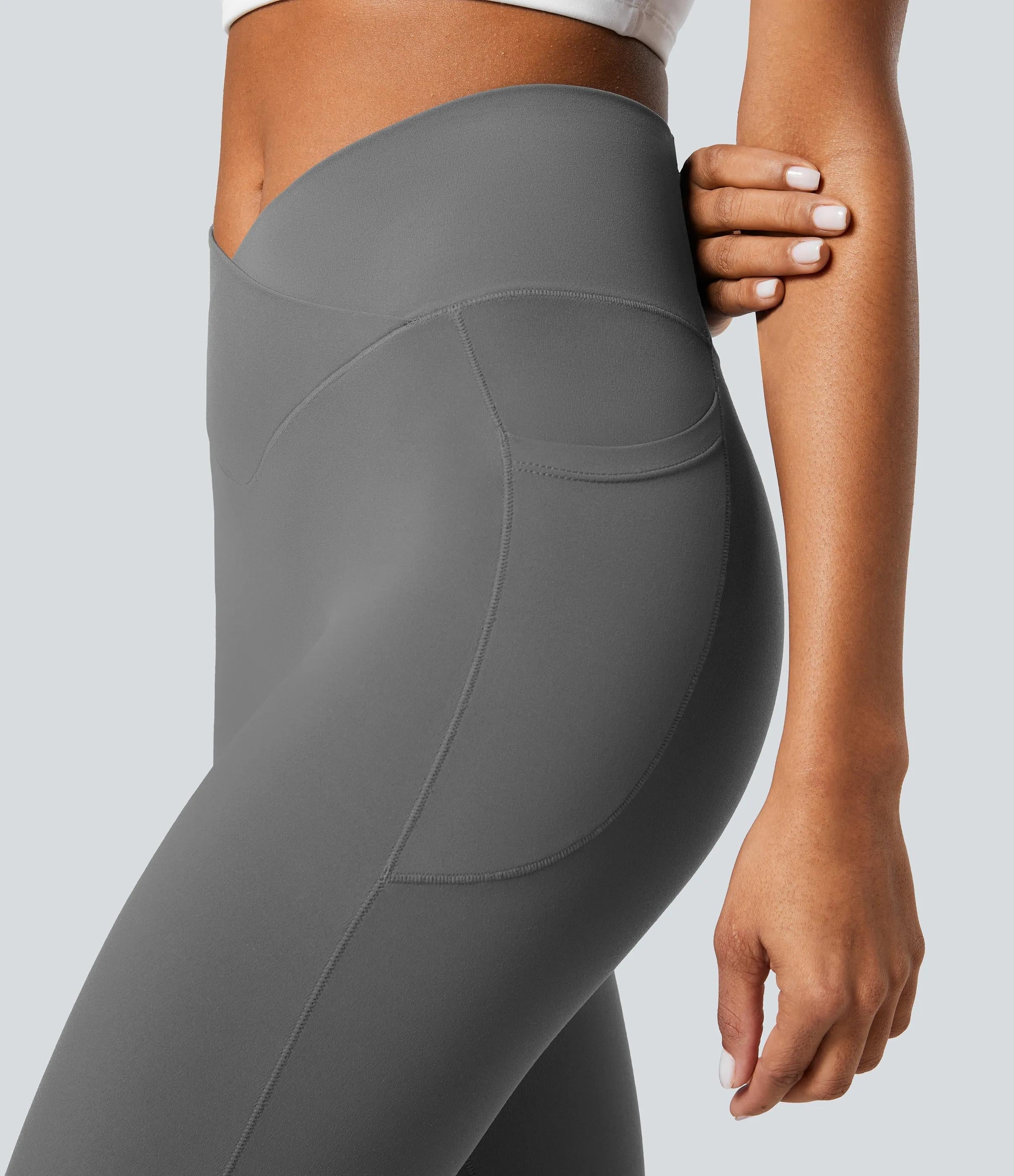 5 Pack SoftlyZeroTM Crossover Pocket Plain Leggings-UPF50+