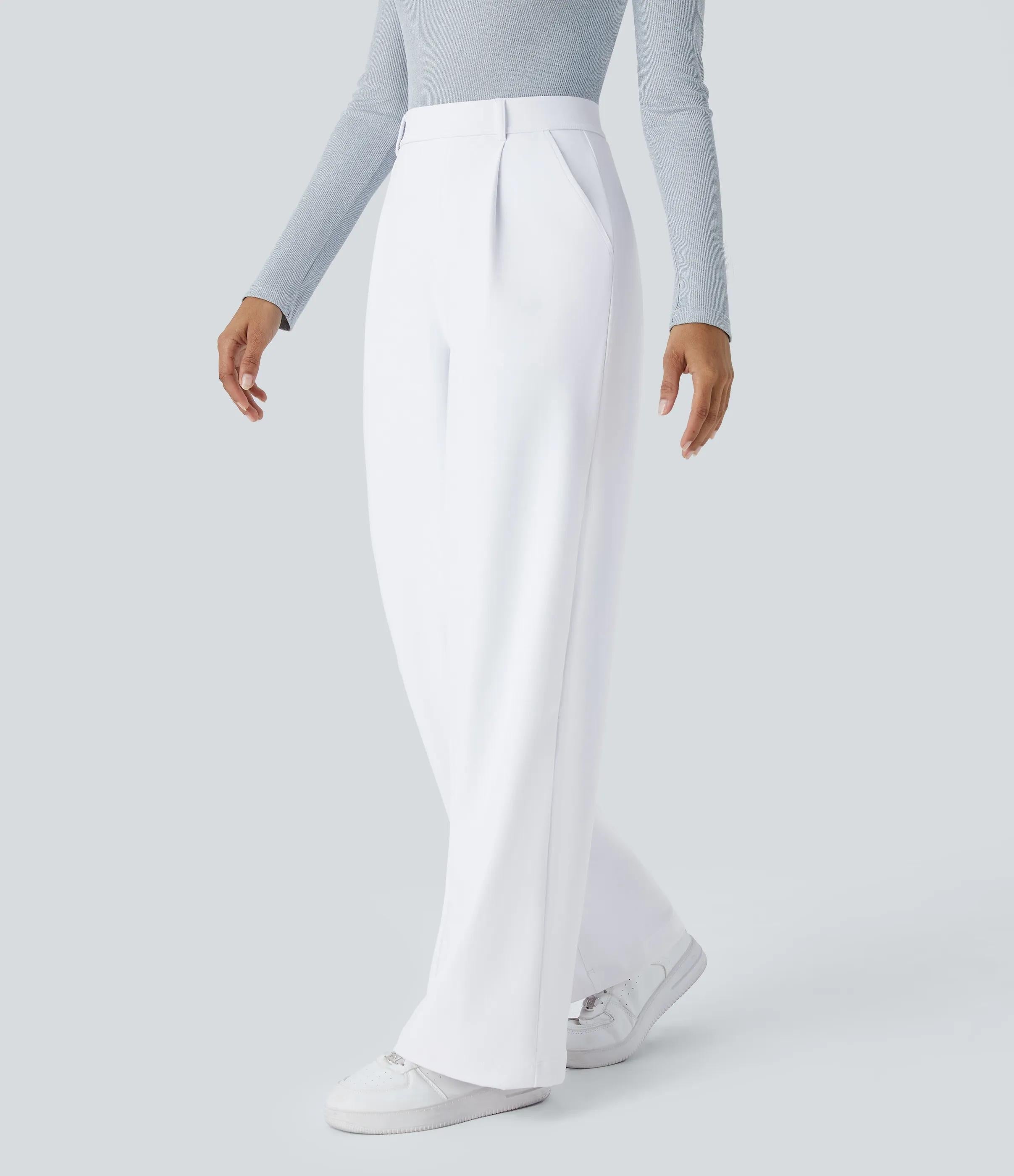 4 Pack High Waisted Pocket Straight Leg Work Pants