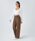 4 Pack High Waisted Pocket Straight Leg Work Pants