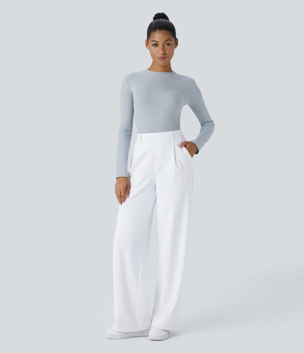 4 Pack High Waisted Pocket Straight Leg Work Pants