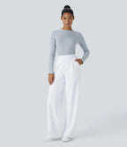 4 Pack High Waisted Pocket Straight Leg Work Pants