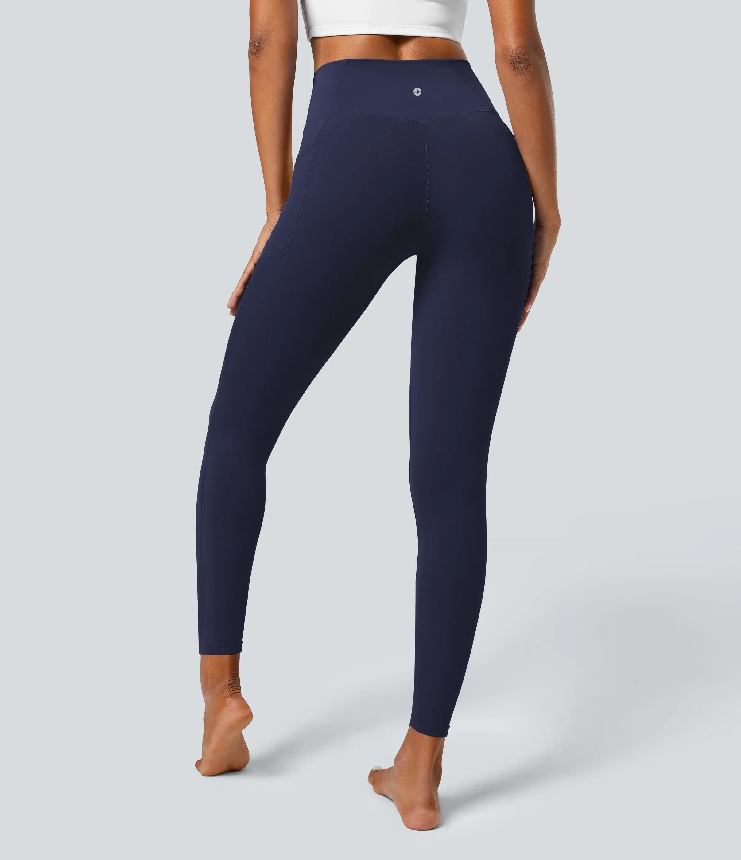 5 Pack SoftlyZeroTM Crossover Pocket Plain Leggings-UPF50+
