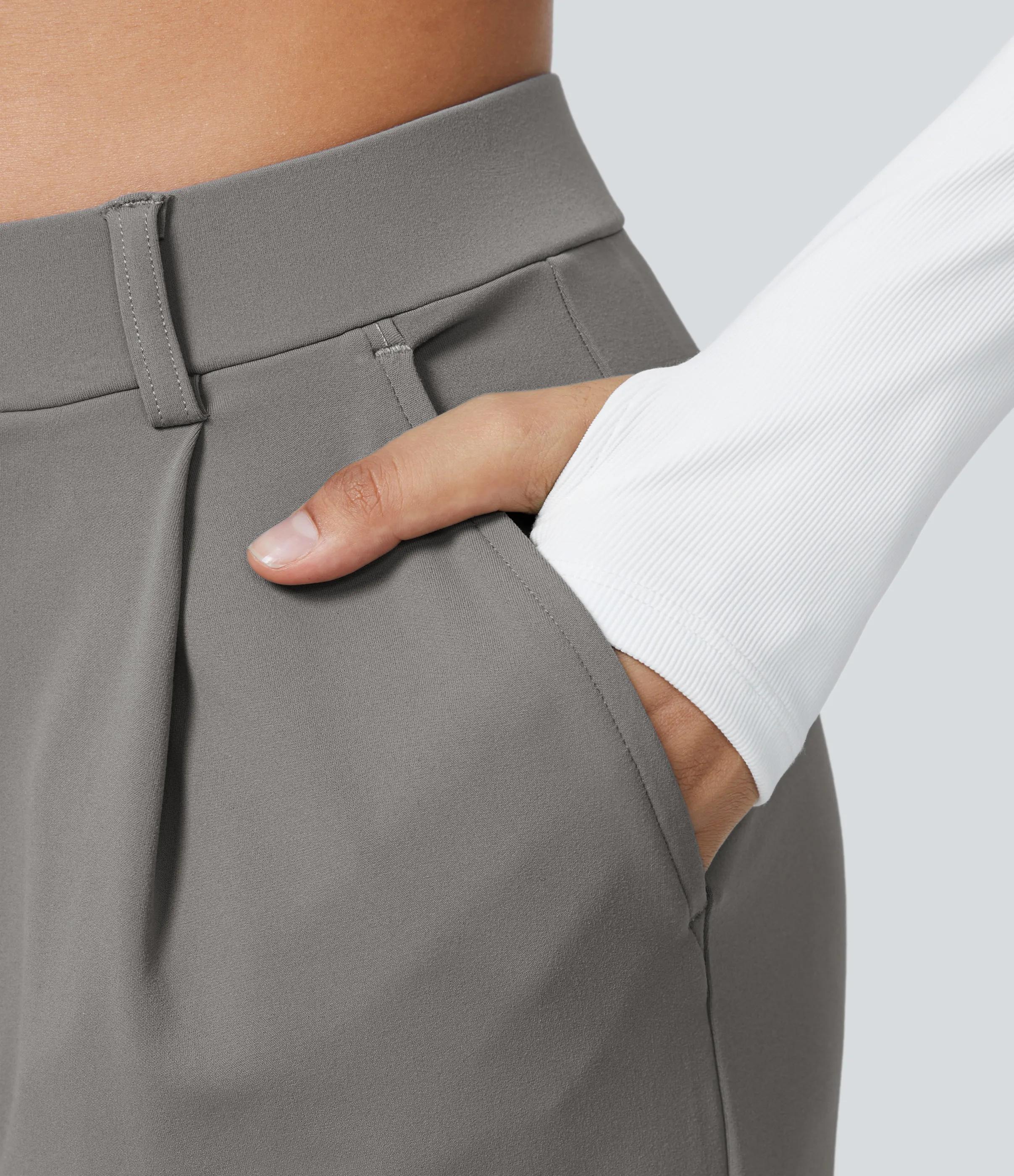 4 Pack High Waisted Pocket Straight Leg Work Pants